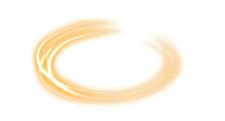 Fototapeta premium Golden Light Line Radiance on a transparent background