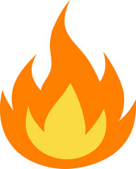 cute fire flames in flat design