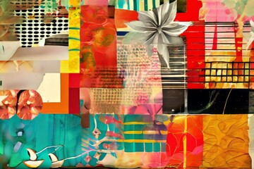  mixed media a digital collage inspired design featuring a mix o