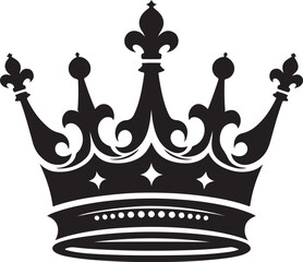 A Crown Silhouette Vector Illustration Icon, Heritage Crown Icon Set. Royal and king crown vector symbol.