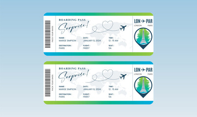Printable Personalized Airline Ticket, Editable Boarding Pass Template, Customizable Plane Tickets, Airline Gifts