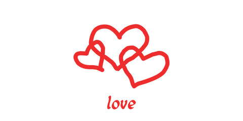 hand-drawn hearts collection for romantic design