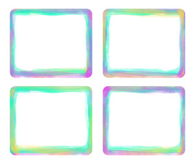 set of colorful frames
