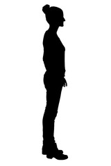 silhouette of a standing woman