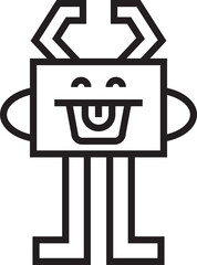 Funny Monster Character Illustration