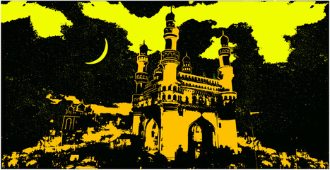 Obraz premium CHAR MINAR NIGHT LIGHT