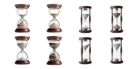 Hourglasses on Display, png collection isolated on transparent background