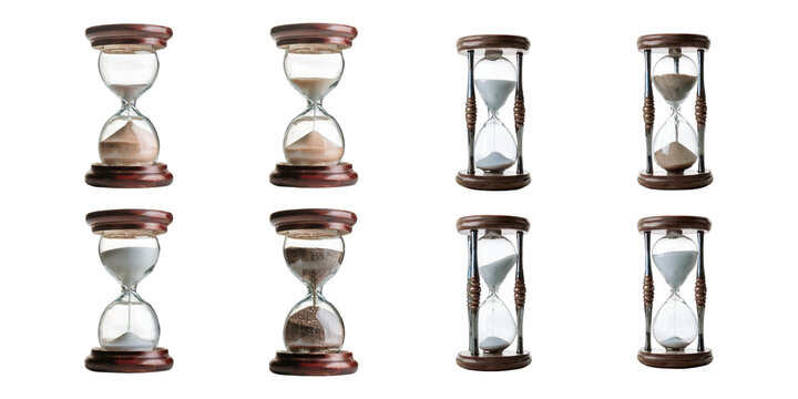 Hourglasses on Display, png collection isolated on transparent background