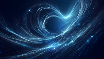 Obraz premium PNG Abstract blue light waves motion