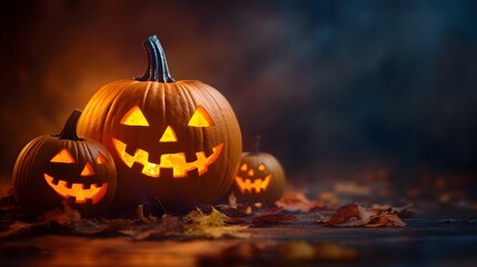 Obraz premium A Spooky Halloween Concept Banner with Space for Text