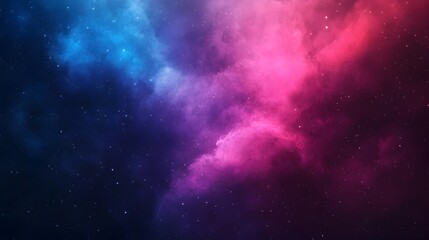 Naklejka premium Vast Cosmic Scene of Colorful Nebulae and Glittering Stars in Dramatic Space Galaxy