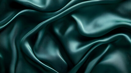 Fototapeta premium Abstract Green Silk Drape Background
