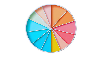 Fototapeta premium color wheel isolated on white background