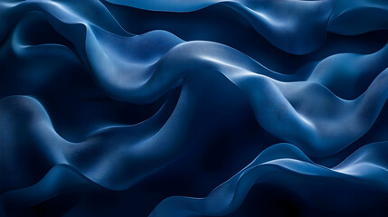 Fototapeta premium Abstract Blue Wavy 3D Background