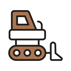 An amazing icon of excavator in modern style