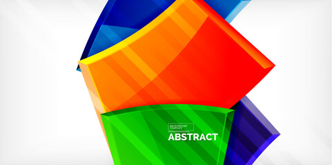 Vector abstract color geometric shapes. Illustration For Wallpaper, Banner, Background, Card, Book Illustration, landing page