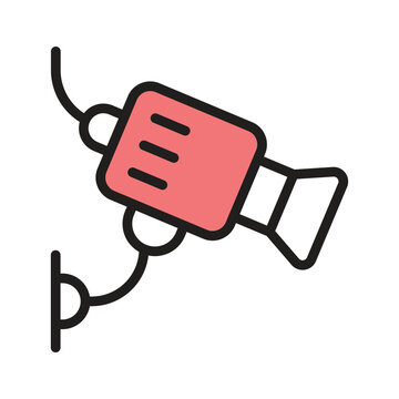 recommend clip art: Security surveillance, cctv camera icon design in modern style