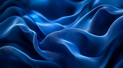 Fototapeta premium Abstract Blue Wavy 3D Background