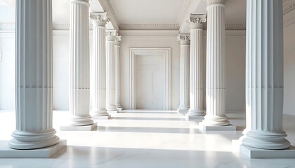 Obraz premium Its classical design, which evokes a sense of elegance and history, and its columns of white marble
