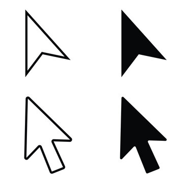 mouse cursor arrow icons vector illustration