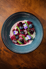 salad with beetroot and blueberries