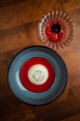 panna cotta  with fresh fruits