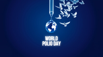 World Polio Day concept. World Polio Day creative poster, banner, social media post, background, template, postcard design
