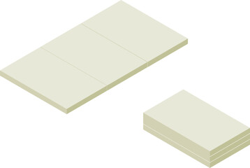 アイソメトリックな折り畳みマットレスのイメージ素材