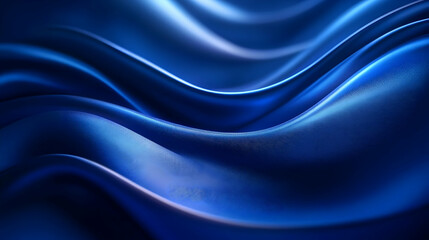 Fototapeta premium Abstract Blue 3D Background: Smooth Wavy Surface