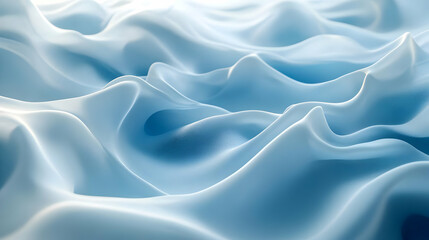 Obraz premium Abstract Blue 3D Wavy Background
