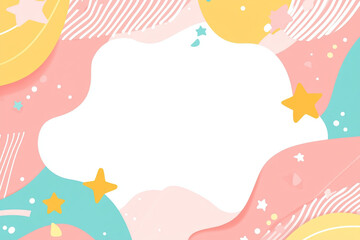 A colorful cartoon comic style background featuring playful shapes and stars, perfect for creative projects. vibrant colors and whimsical design evoke cheerful atmosphere