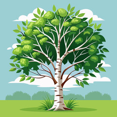 Fototapeta premium vector illustration of a birch