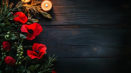 Honoring fallen soldiers with symbols of remembrance and respect.






