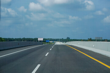 Empty highway at Trans Sumatera highway