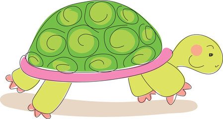 illustration of cartoon turtle