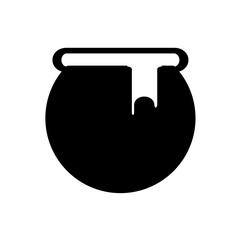 Icon Fill Black Color - Receptacle