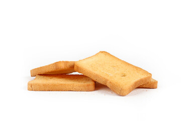 group of rusk on a white background 