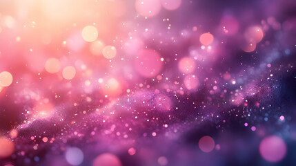 Abstract Purple and Pink Bokeh Background with Glitter