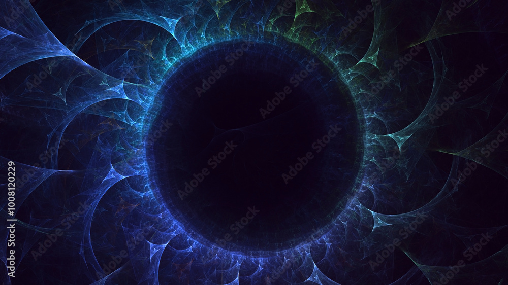 Poster 3d manual rendering abstract circle light background. its not ai generatd illustration.