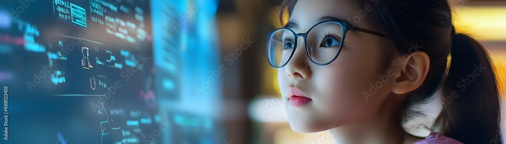 Poster ai powered tutor assisting student with complex equations in virtual classroom