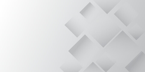 Abstract white and grey triangle overlay texture background. Modern elegant white gray banner background with creative design and shiny lines.Light gray triangle abstract subtle vector background..	