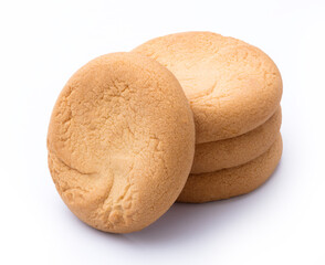 sweet cookies. pastry in group isolated white background.