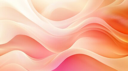 Fototapeta premium Soft waves in warm pastel colors.