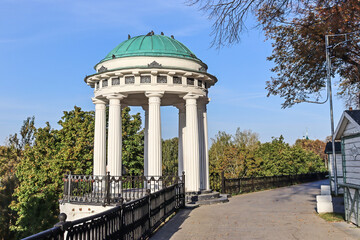 Yaroslavl, Yaroslavl region, Russia - 15.09.2024. Rotunda on Kotoroslnaya embankment