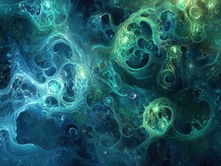 Obraz premium Swirling Shapes of Complex Bacteria Artwork