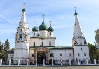 Yaroslavl, Yaroslavl region, Russia - 15.09.2024. Church of Elijah the Prophet