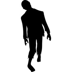 Zombie Pose in Silhouette