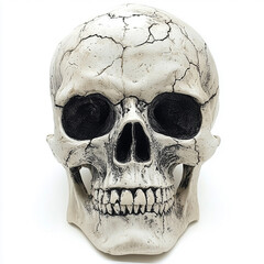 Obraz premium human skull isolated on white backgoynd, skull with teeth