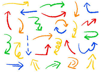 手書きの矢印セット、バリエーションセット	