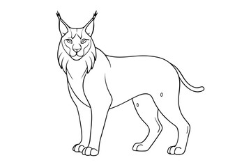 Lynx Line Art Vector